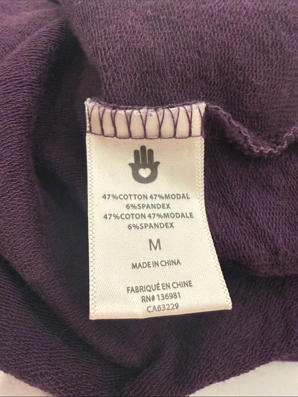 Spiritual Gangster Purple 'Gratitude' Cropped Sweatshirt | Size Medium - Picture 5 of 5